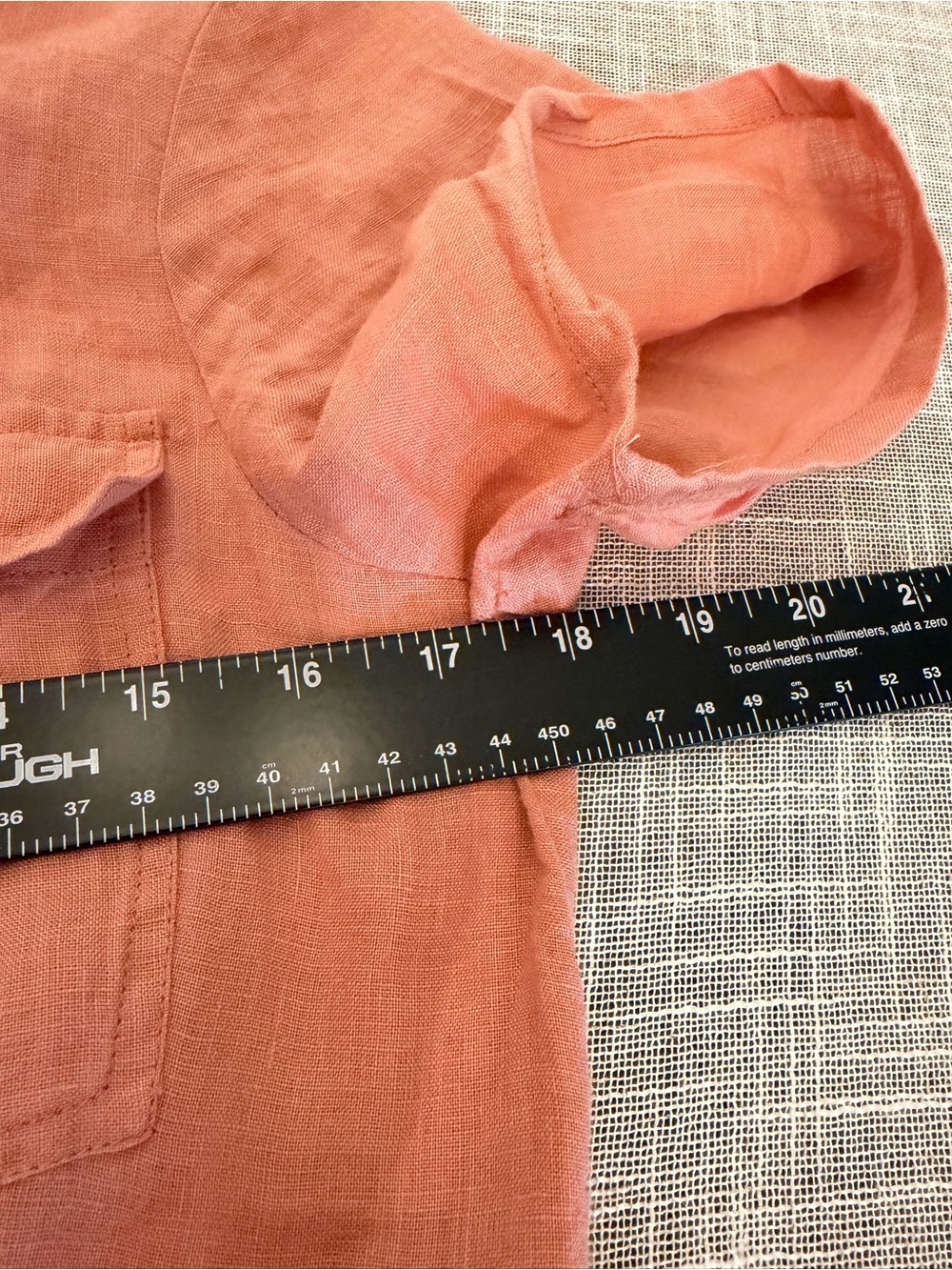 Free People Linen Blend Shirt Dress XS Coral Utility Button Front Tunic - Picture 7 of 12